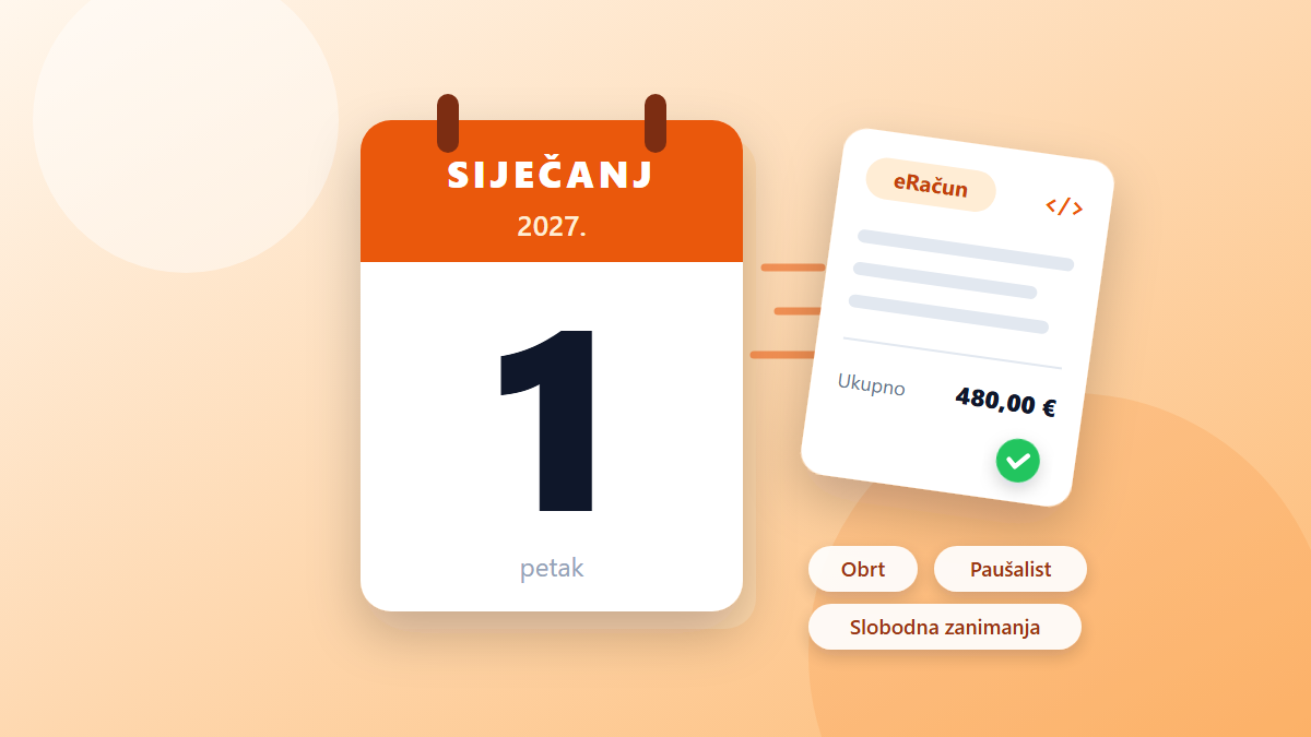 eRačun od 1. siječnja 2027.: što se mijenja za poduzetnike izvan sustava PDV-a